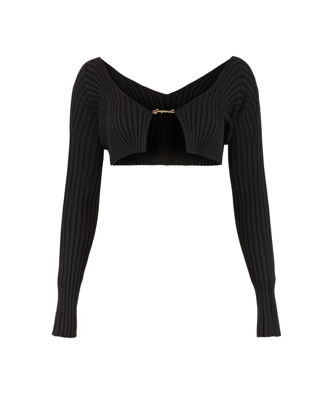 JACQUEMUS Черный вискозный кардиган, фото 1
