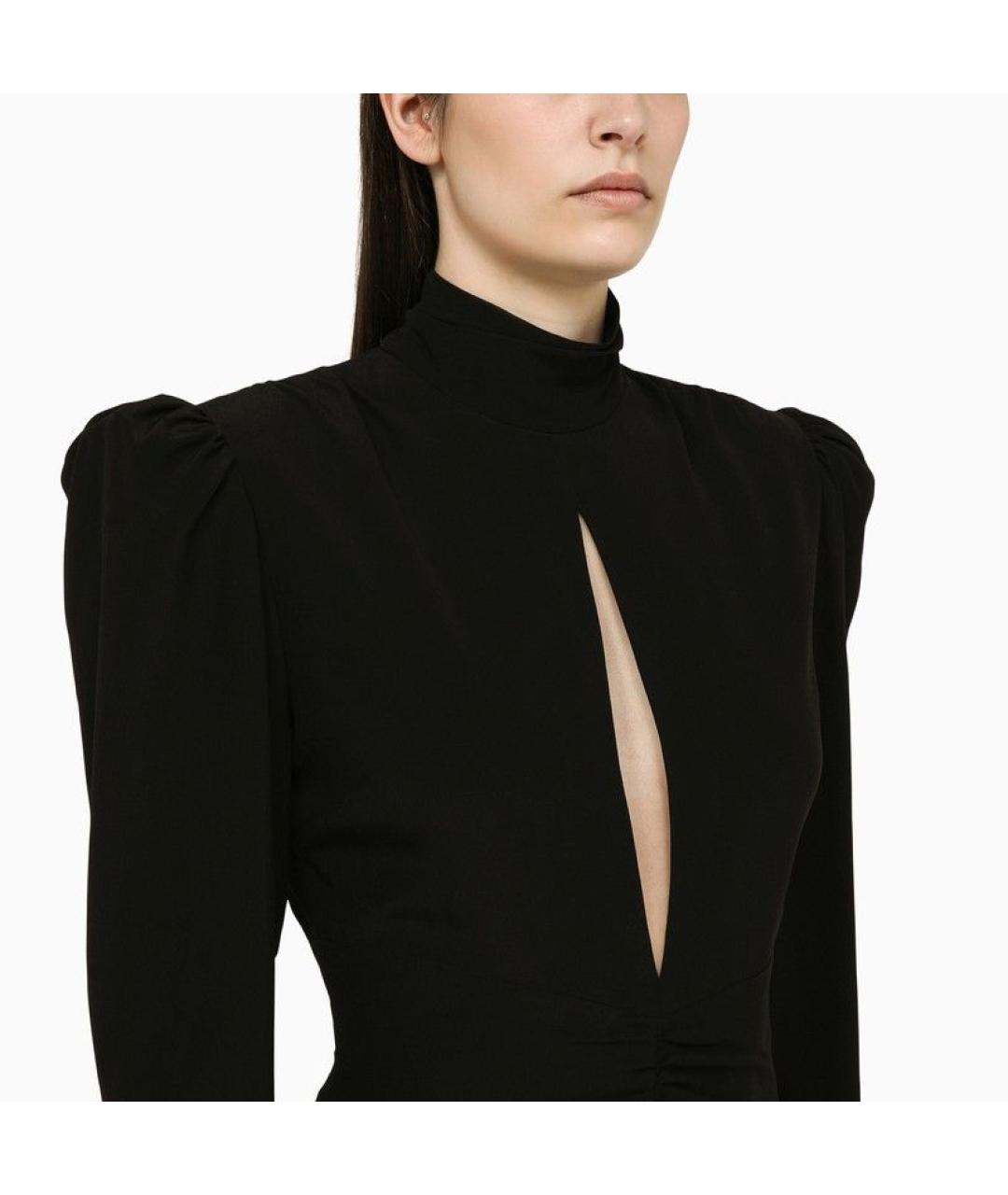 ALESSANDRA RICH Черное полиэстеровое вечернее платье, фото 5