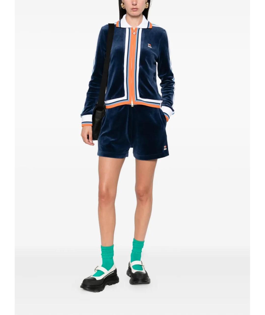 CASABLANCA Синие полиэстеровые шорты, фото 2