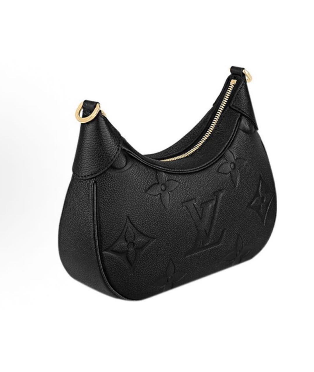 LOUIS VUITTON Черная кожаная сумка с короткими ручками, фото 3