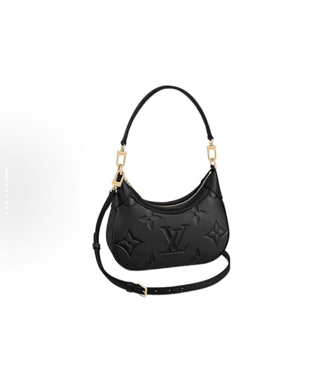 LOUIS VUITTON Черная кожаная сумка с короткими ручками, фото 1