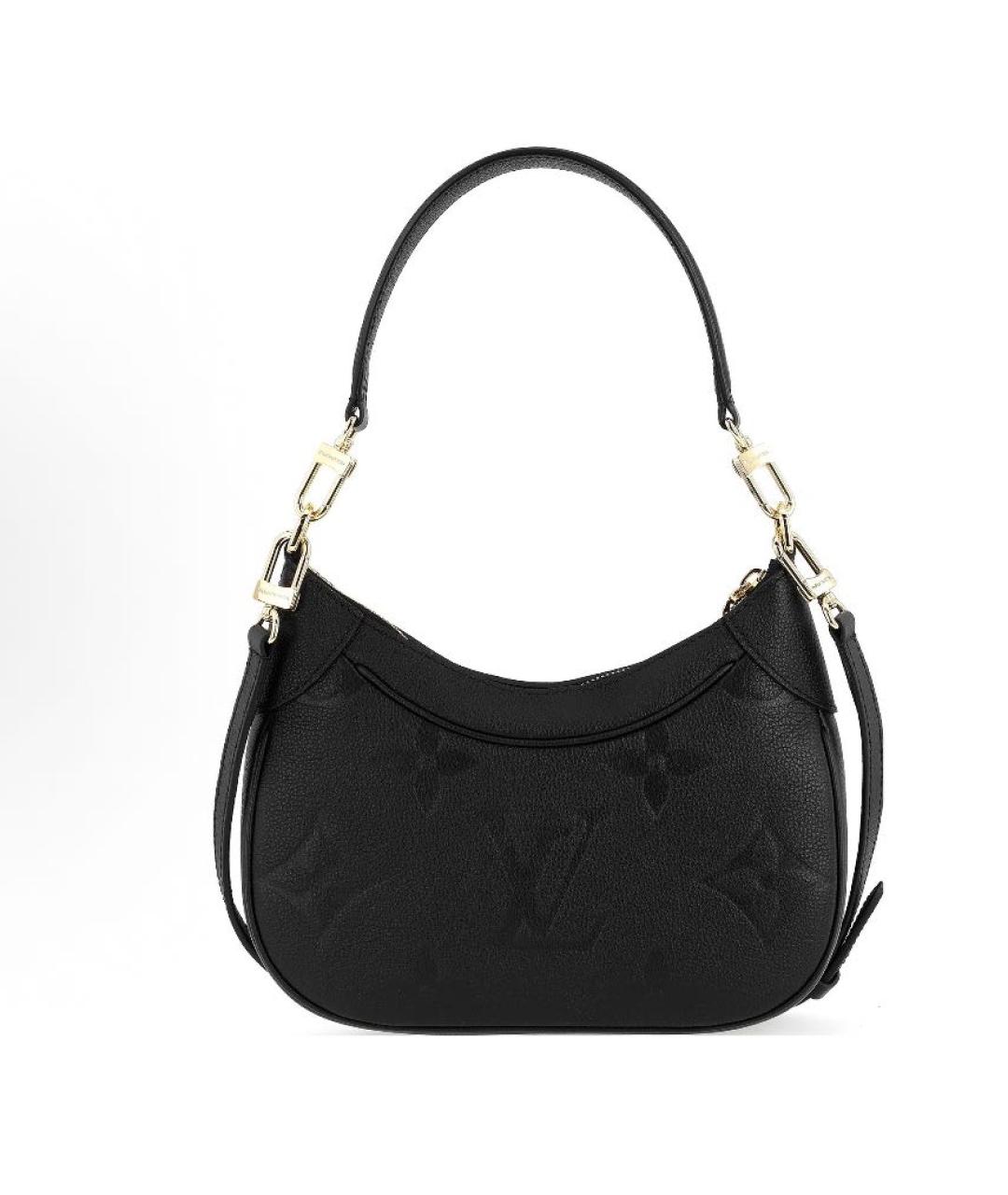 LOUIS VUITTON Черная кожаная сумка с короткими ручками, фото 4