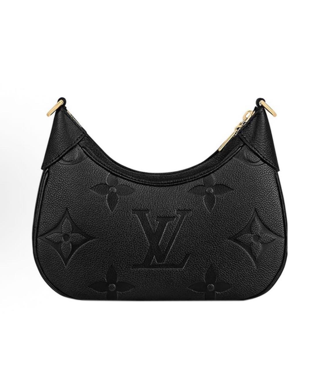 LOUIS VUITTON Черная кожаная сумка с короткими ручками, фото 2