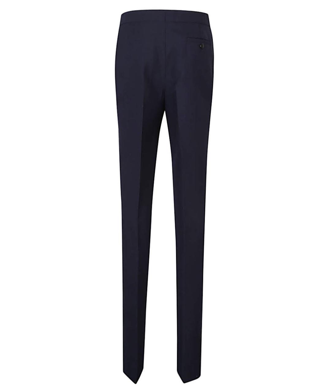 FERRAGAMO Синие шерстяные брюки узкие, фото 2