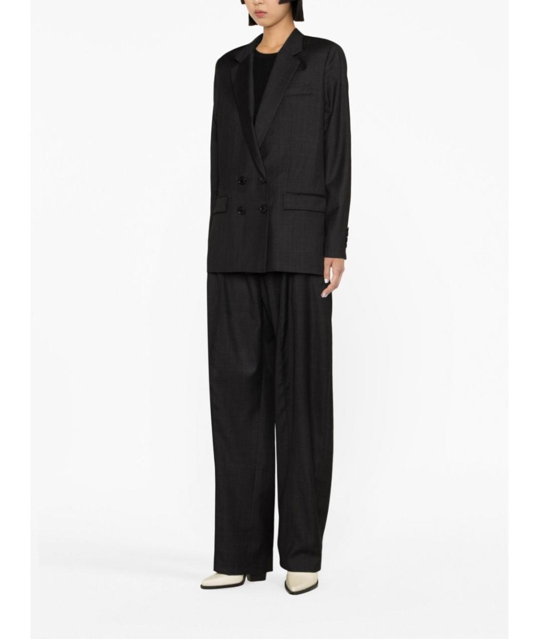 ISABEL MARANT Антрацитовый шерстяной жакет/пиджак, фото 2