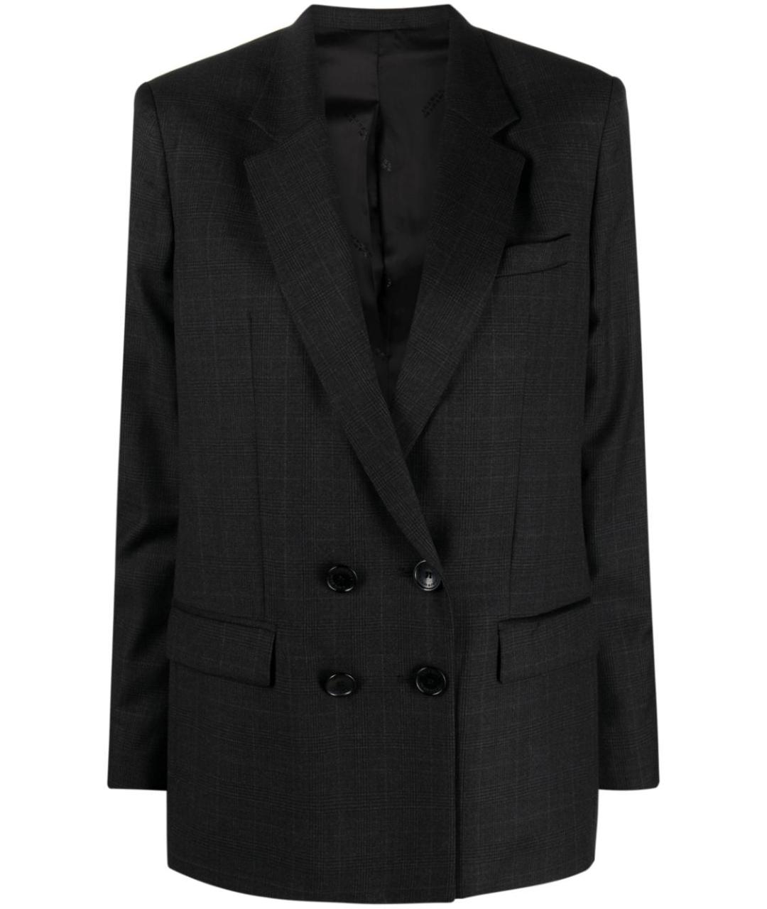 ISABEL MARANT Антрацитовый шерстяной жакет/пиджак, фото 1