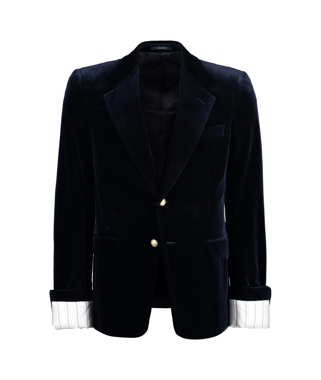 GUCCI Синий бархатный пиджак, фото 1