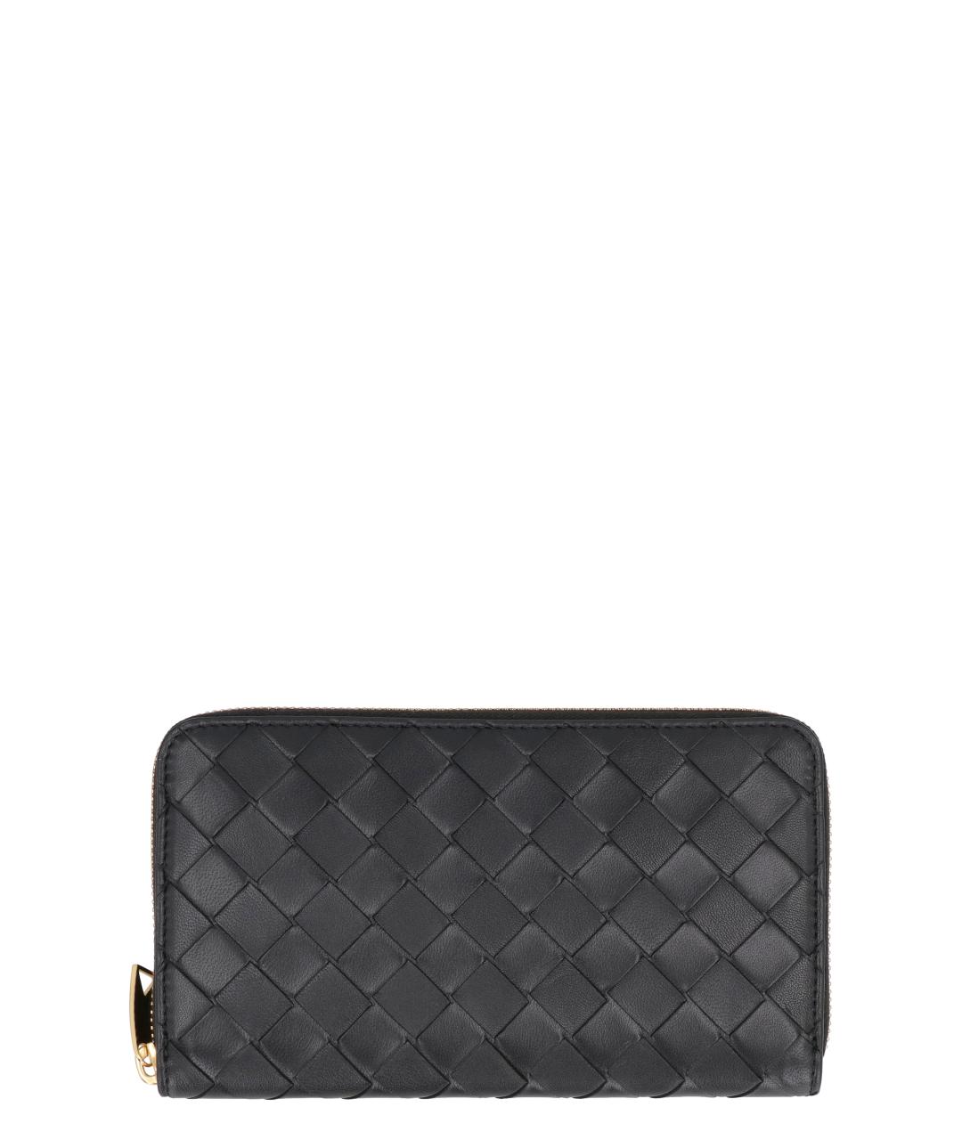 BOTTEGA VENETA Черный кожаный кошелек, фото 1