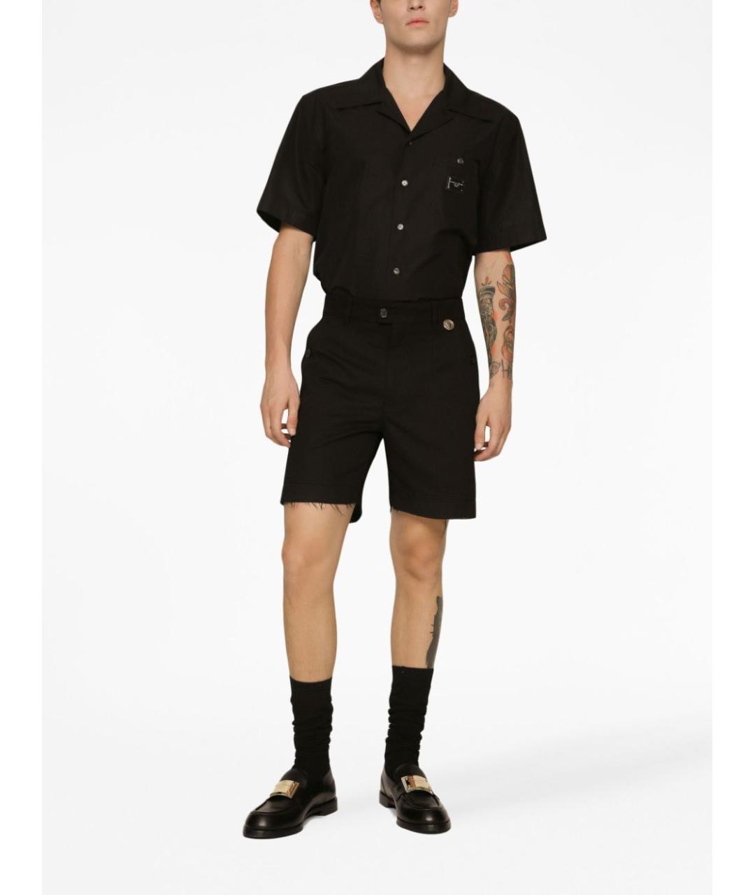 DOLCE&GABBANA Черные хлопковые шорты, фото 3