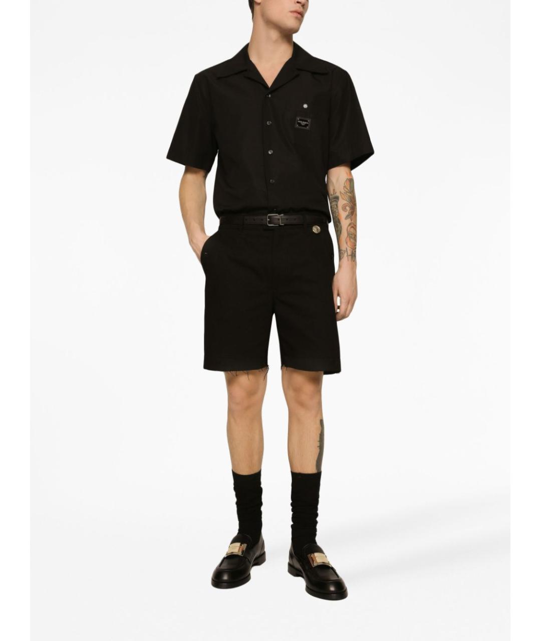 DOLCE&GABBANA Черные хлопковые шорты, фото 2