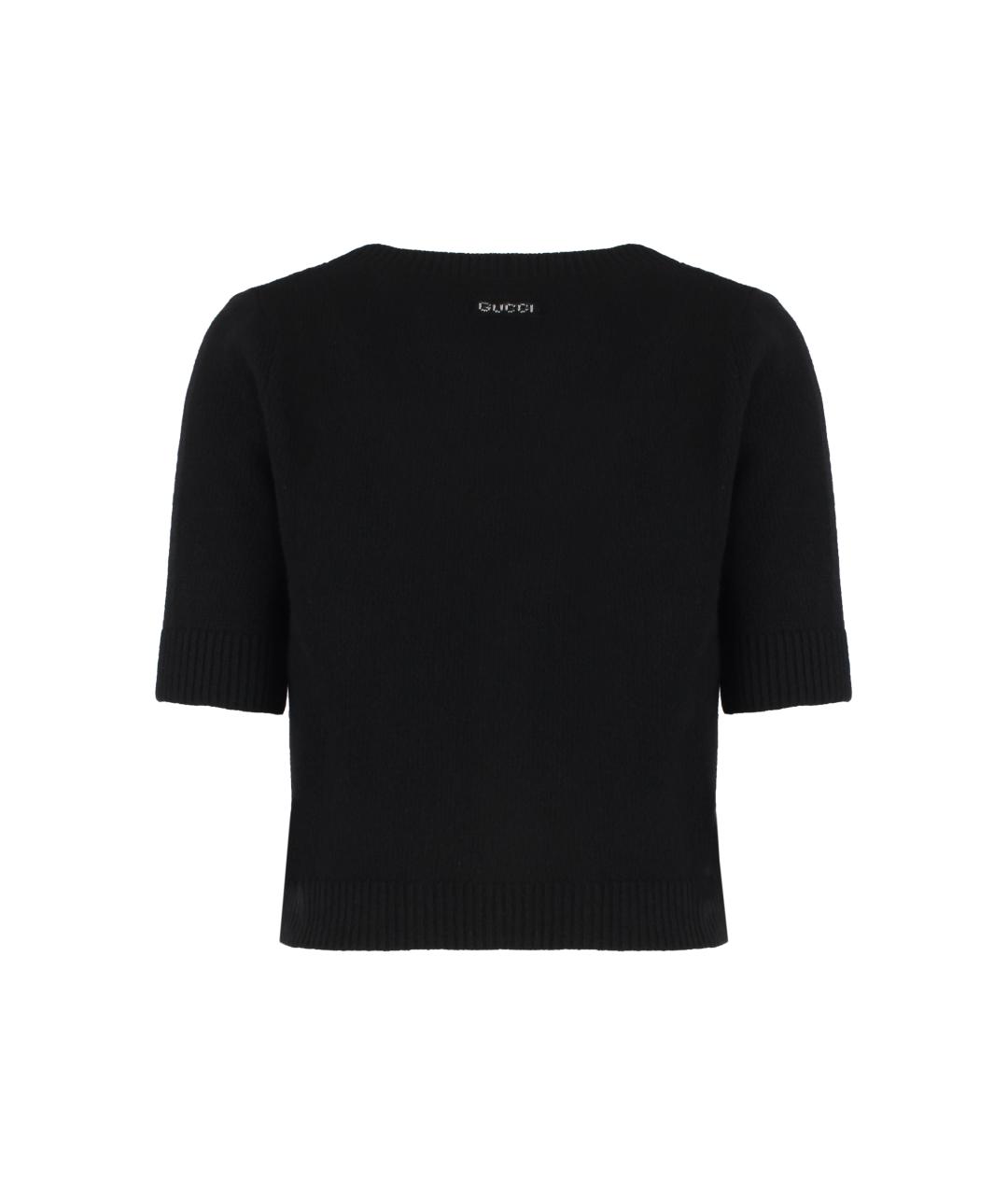 GUCCI Черный кашемировый кардиган, фото 2