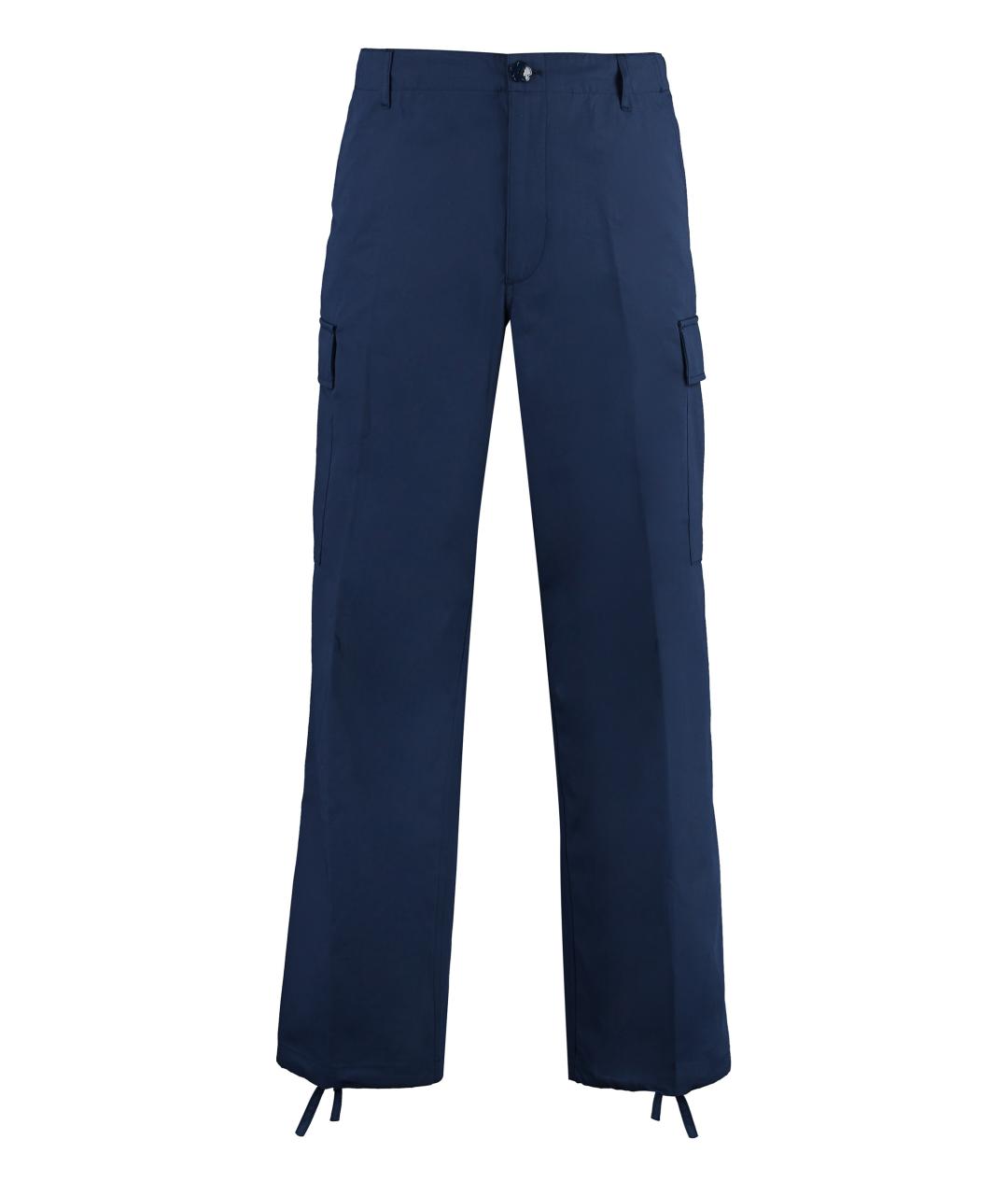 KENZO Синие хлопковые повседневные брюки, фото 1