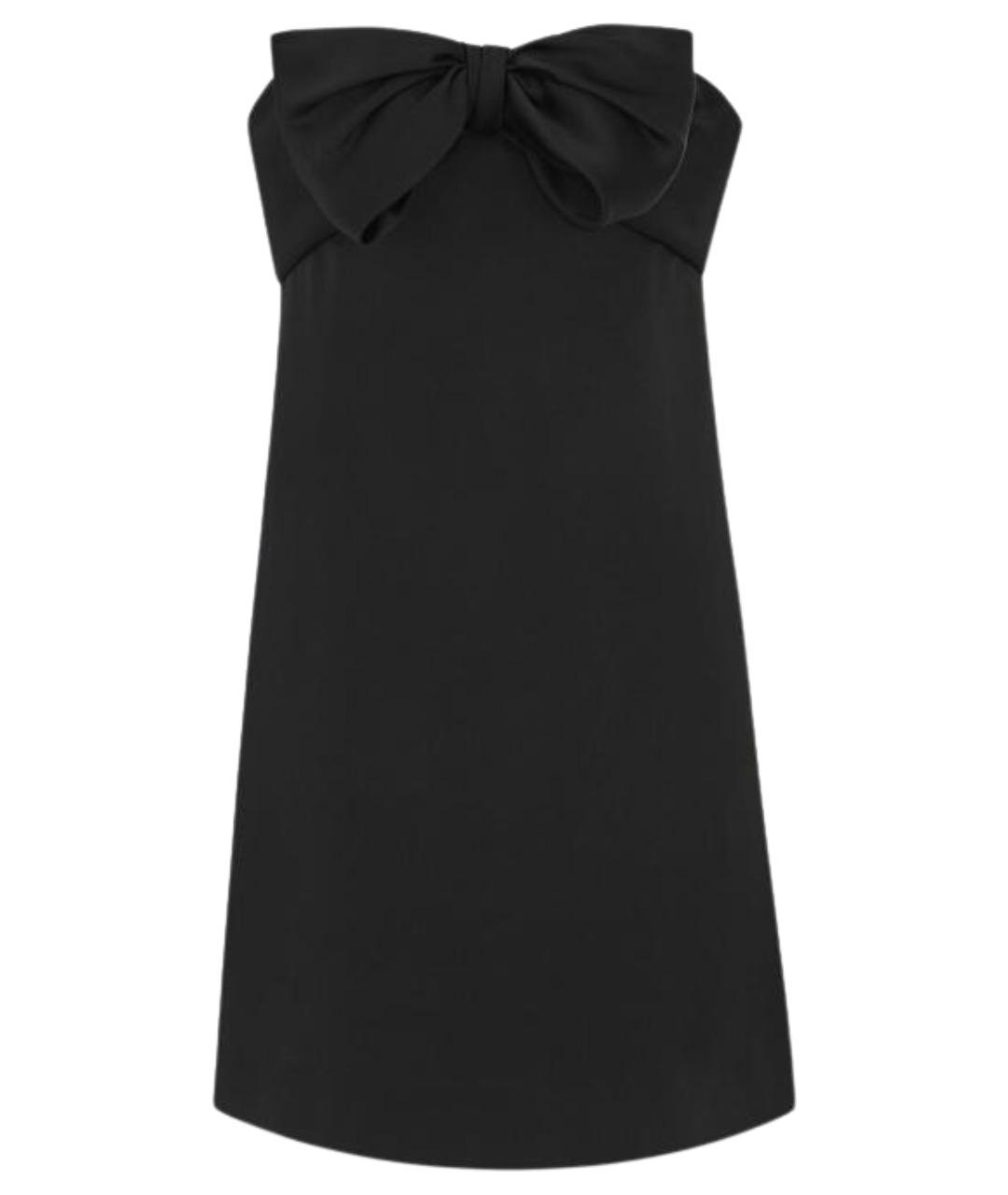 SAINT LAURENT Черное шелковое коктейльное платье, фото 1