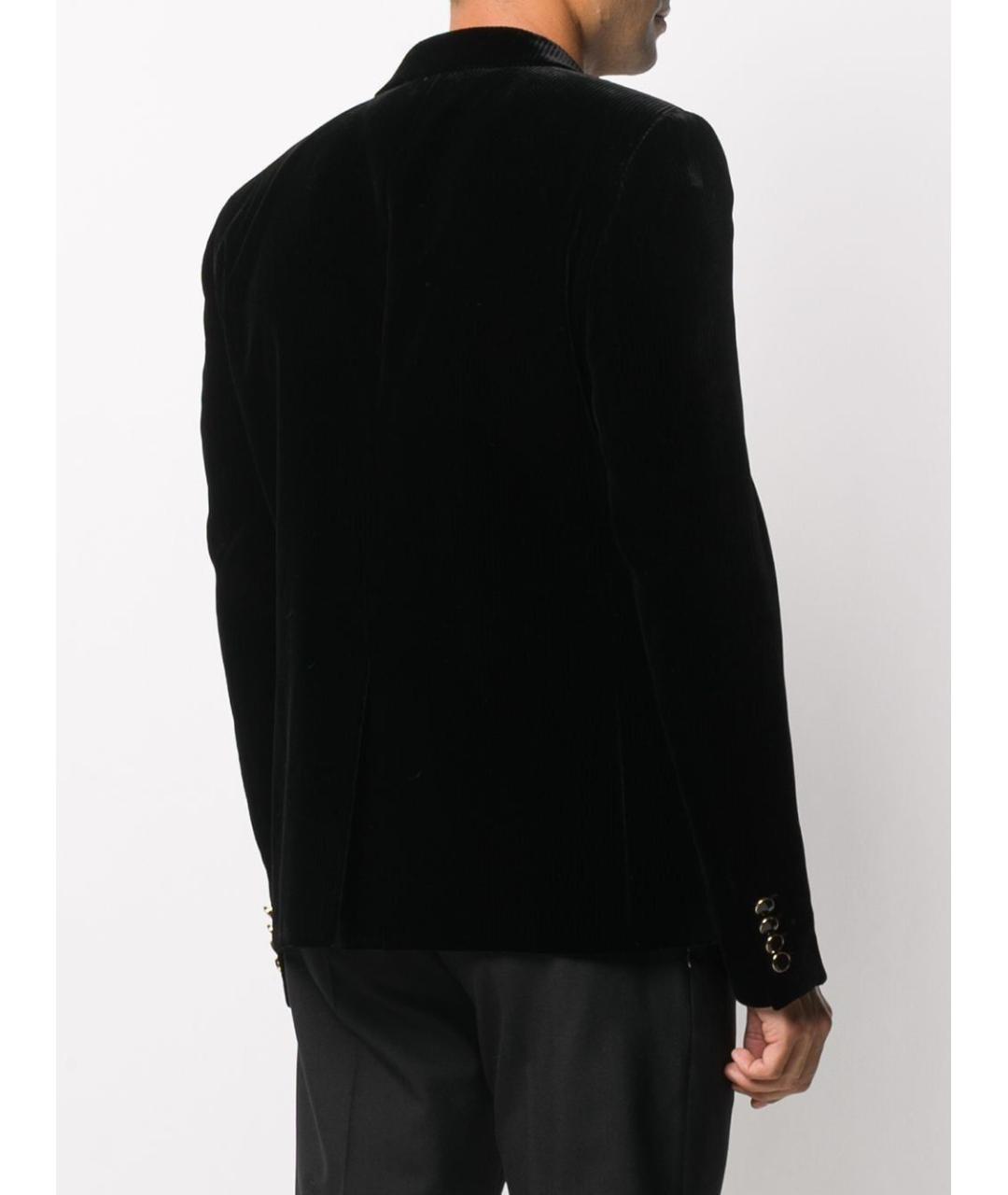 SAINT LAURENT Черный хлопковый пиджак, фото 4