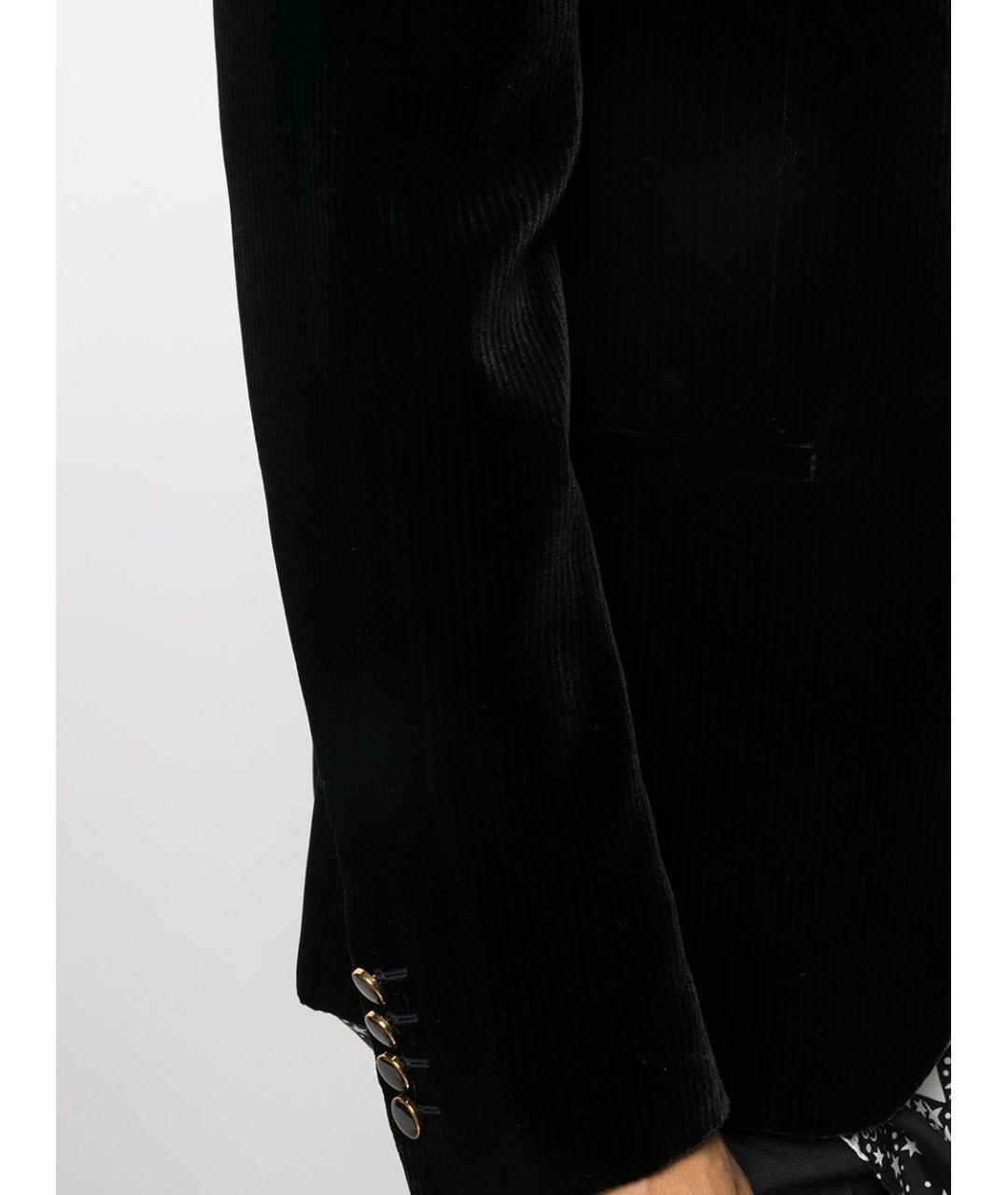 SAINT LAURENT Черный хлопковый пиджак, фото 5