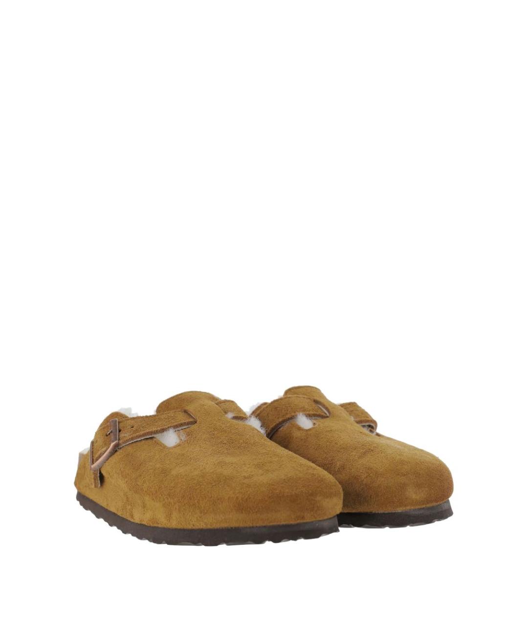 BIRKENSTOCK Коричневые замшевые сабо, фото 2