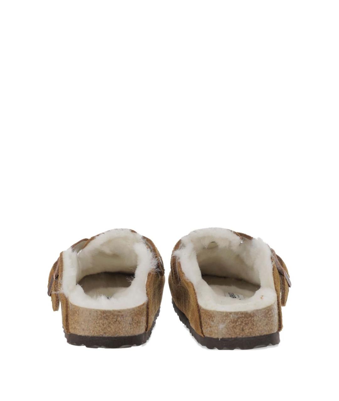 BIRKENSTOCK Коричневые замшевые сабо, фото 4