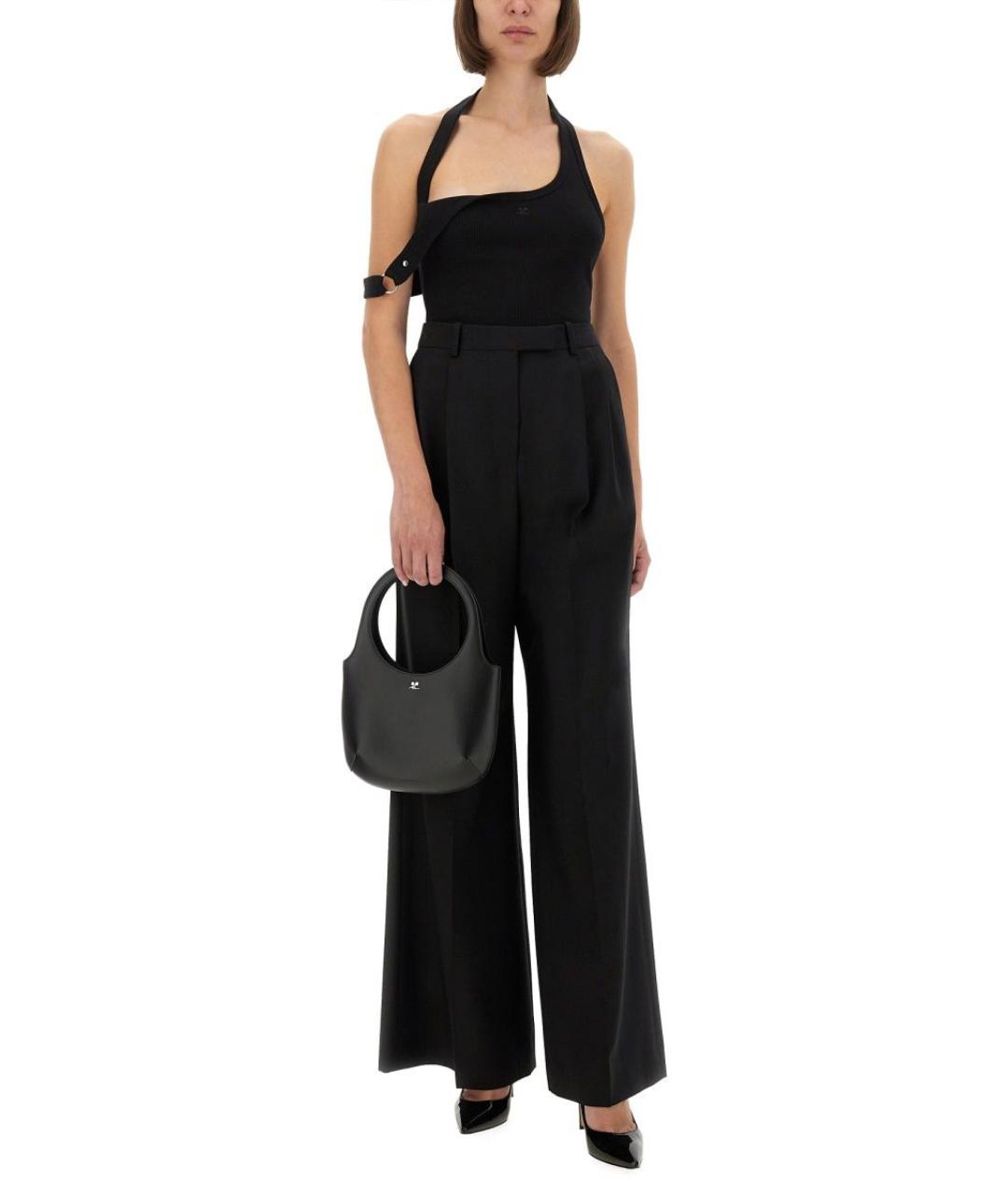 COURREGES Черная хлопковая майка, фото 2