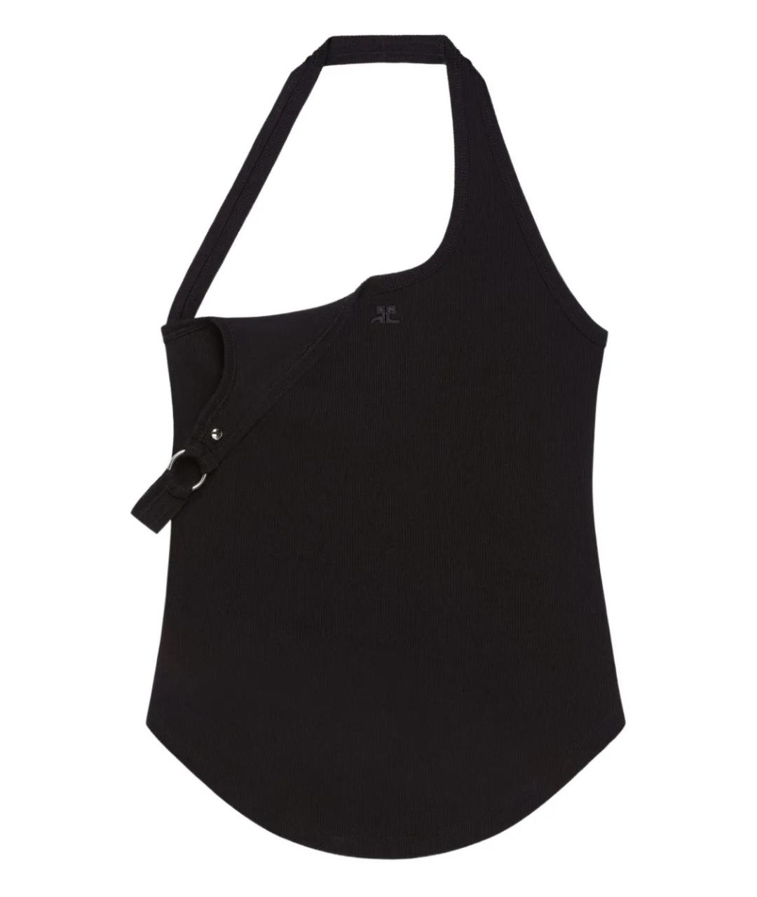 COURREGES Черная хлопковая майка, фото 1