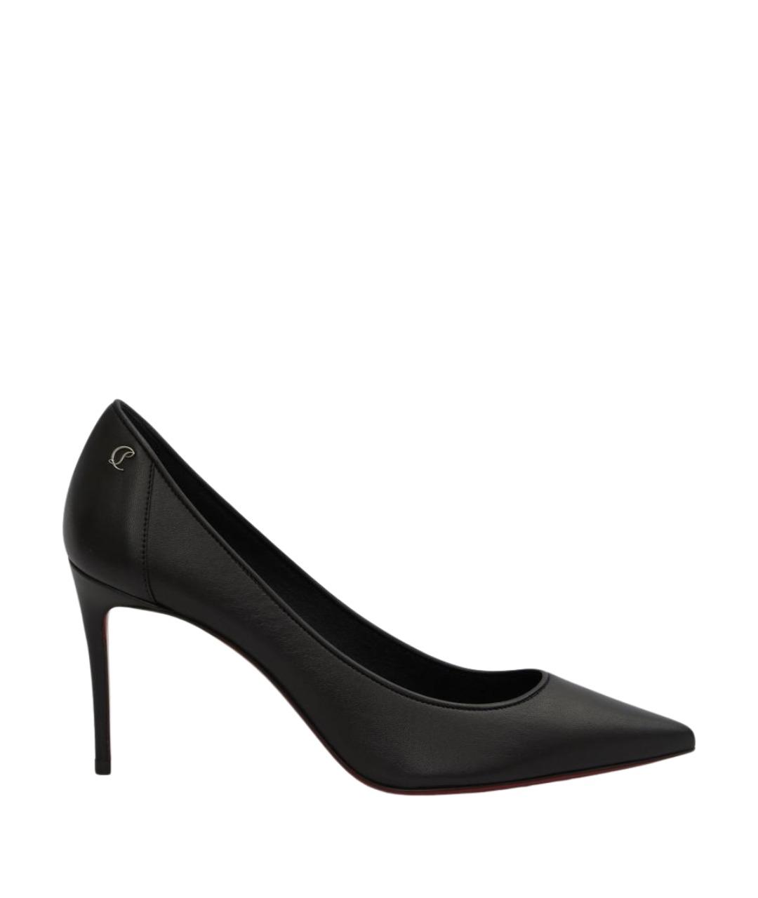 CHRISTIAN LOUBOUTIN Черные кожаные туфли, фото 1