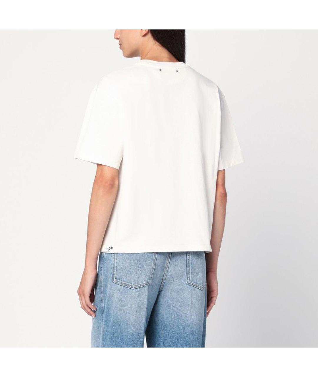 GOLDEN GOOSE DELUXE BRAND Белая хлопковая футболка, фото 3