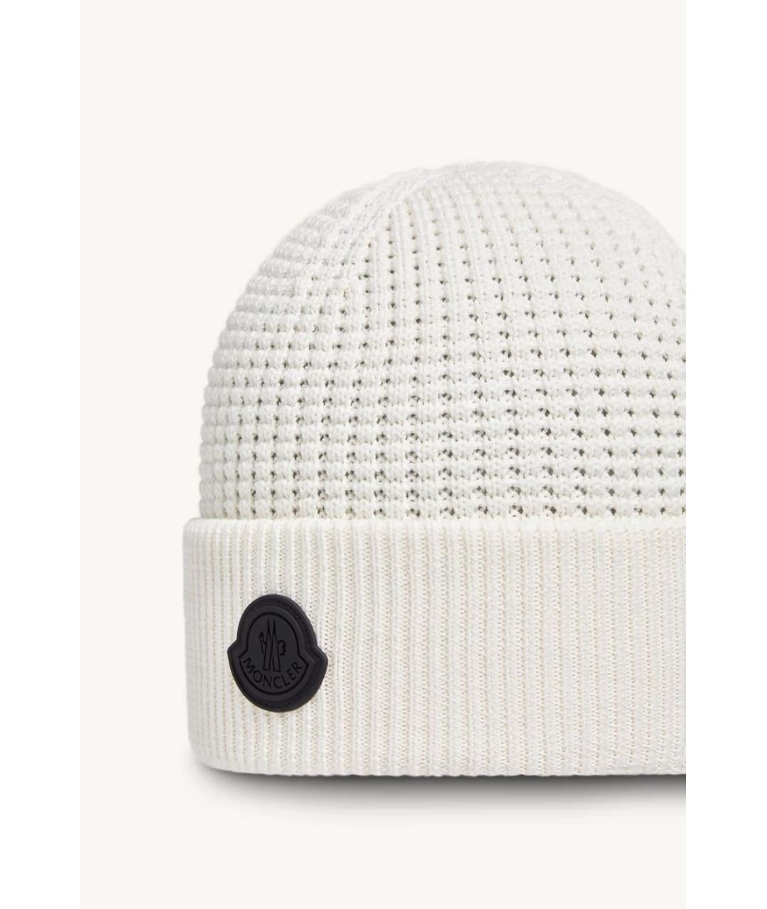MONCLER Белая шапка, фото 3
