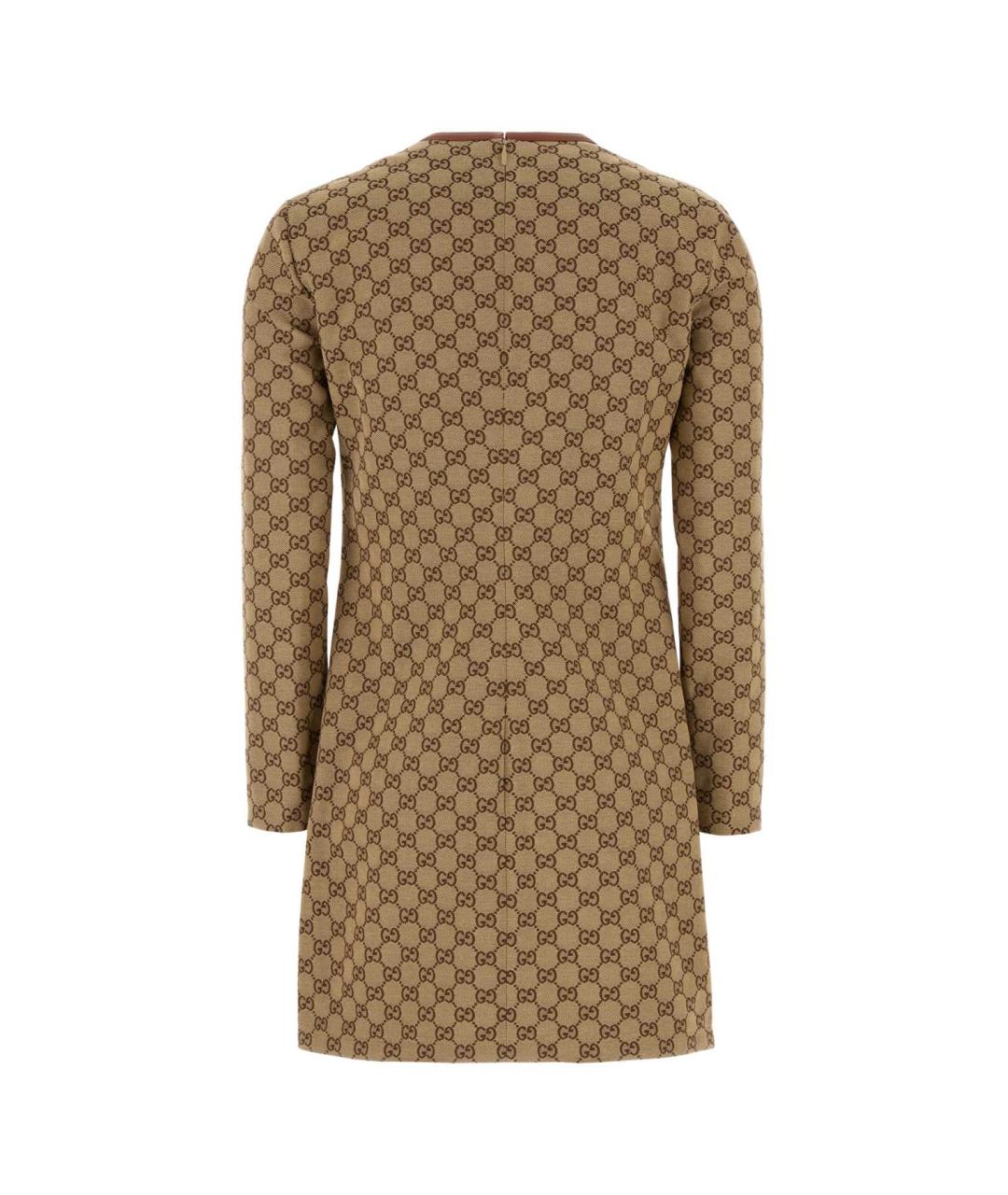 GUCCI Бежевое хлопковое повседневное платье, фото 2