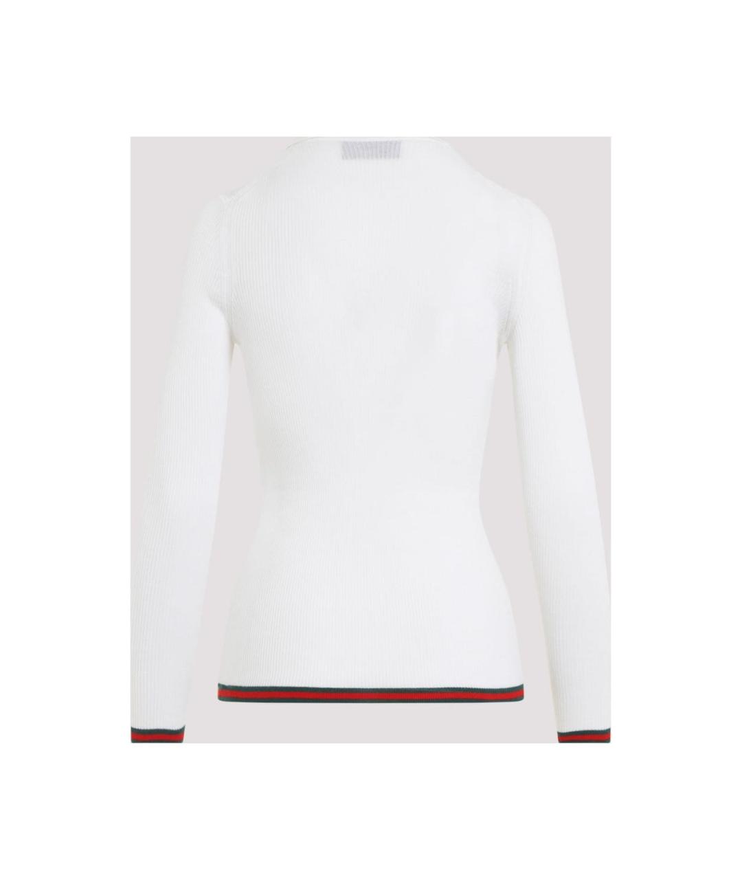 GUCCI Белый кашемировый джемпер / свитер, фото 2