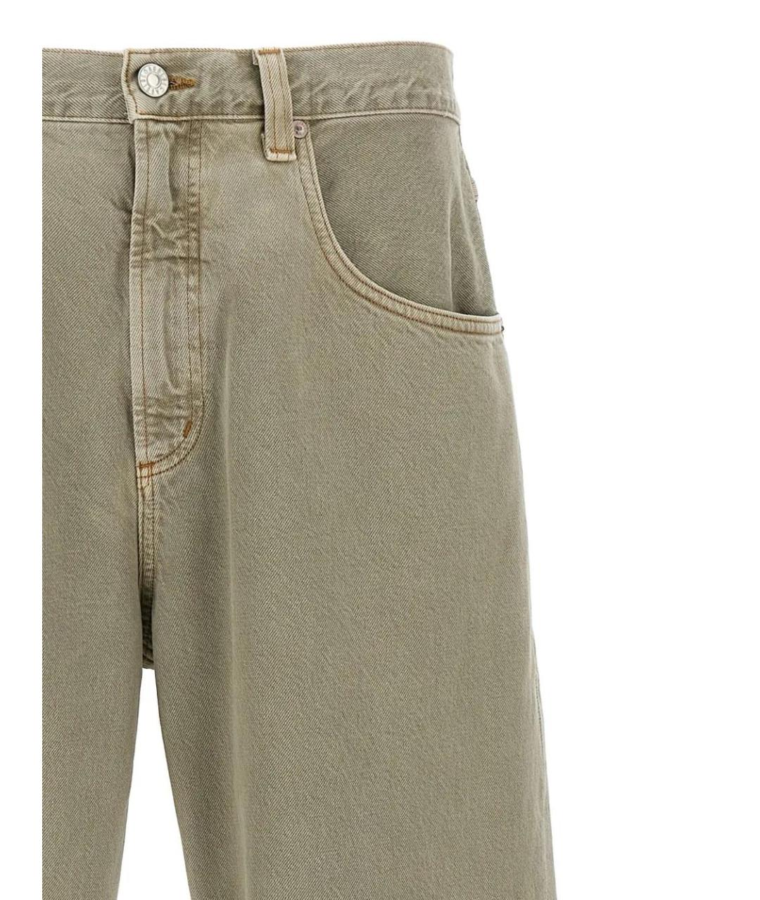 AGOLDE Бежевые хлопковые прямые джинсы, фото 3