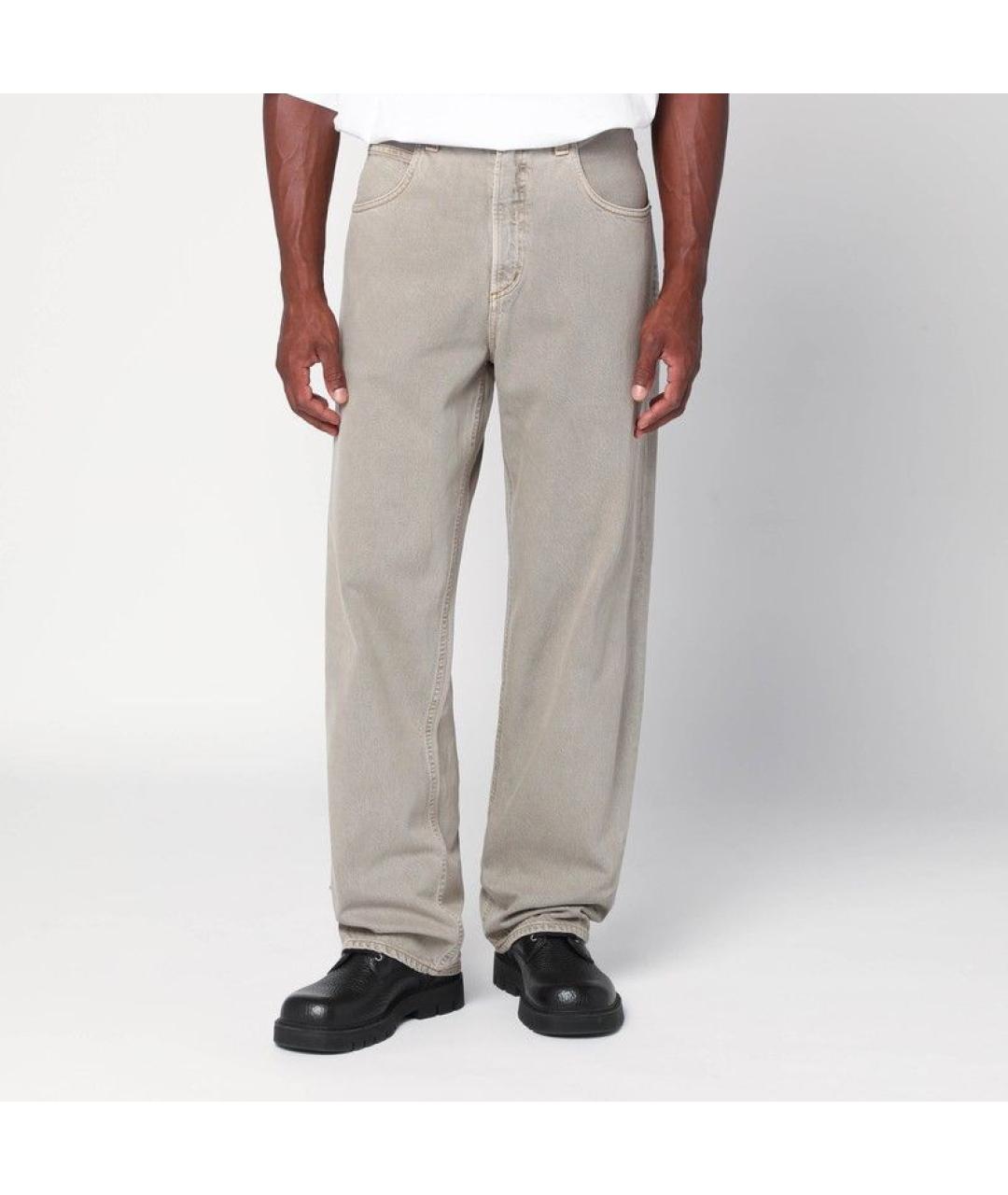 AGOLDE Бежевые хлопковые прямые джинсы, фото 5