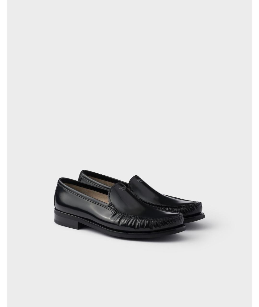 PRADA Черные кожаные лоферы, фото 2