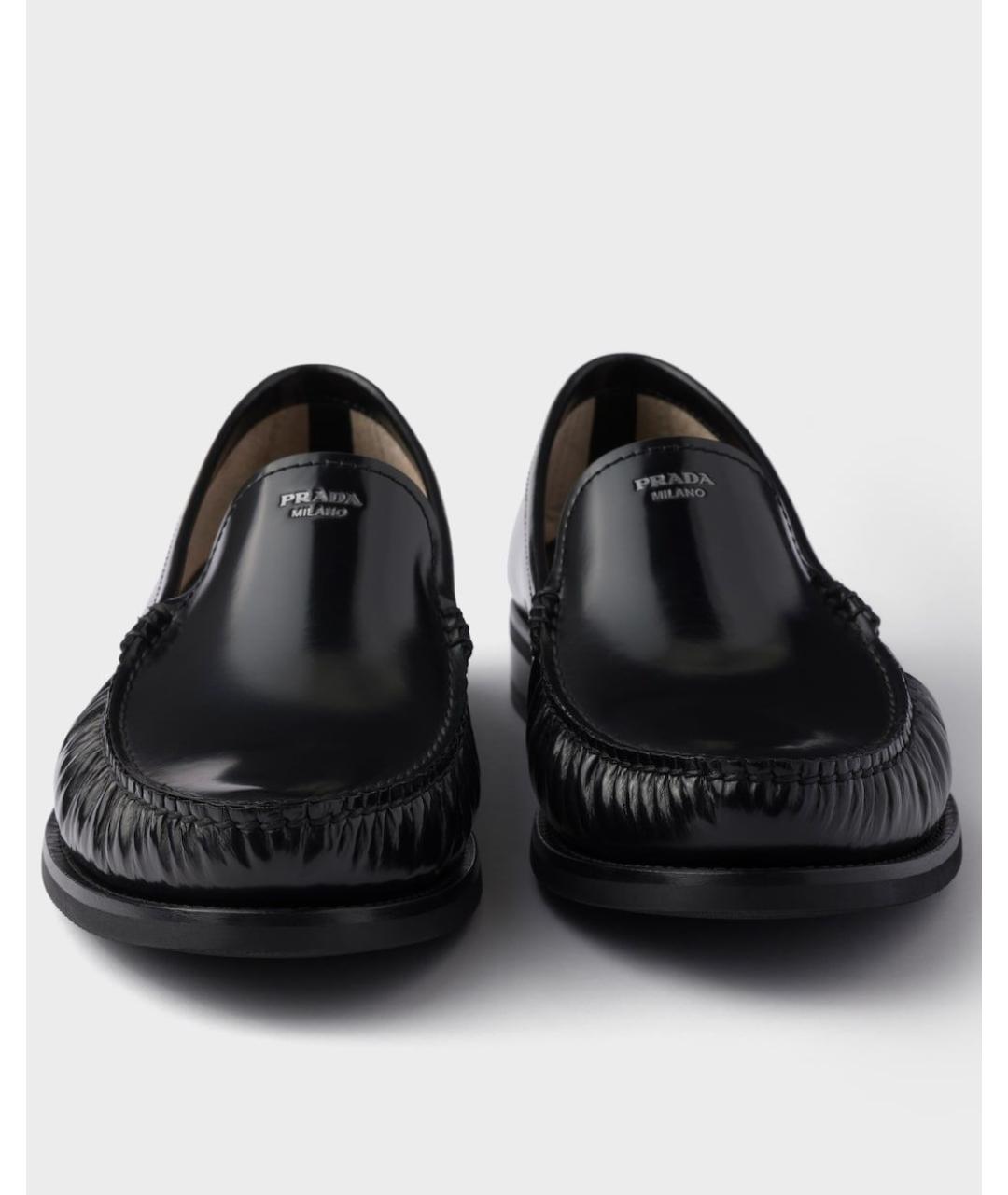 PRADA Черные кожаные лоферы, фото 5