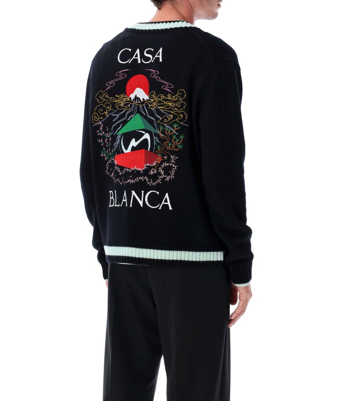 CASABLANCA Черный шерстяной кардиган, фото 3