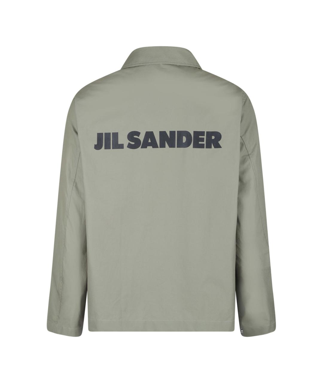 JIL SANDER Хаки хлопковая куртка, фото 2
