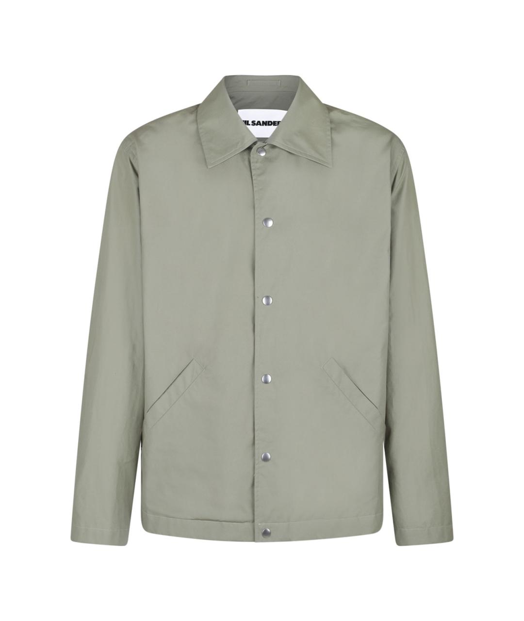JIL SANDER Хаки хлопковая куртка, фото 1