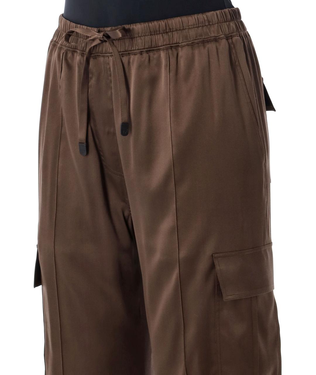 TOM FORD Коричневые шелковые прямые брюки, фото 4