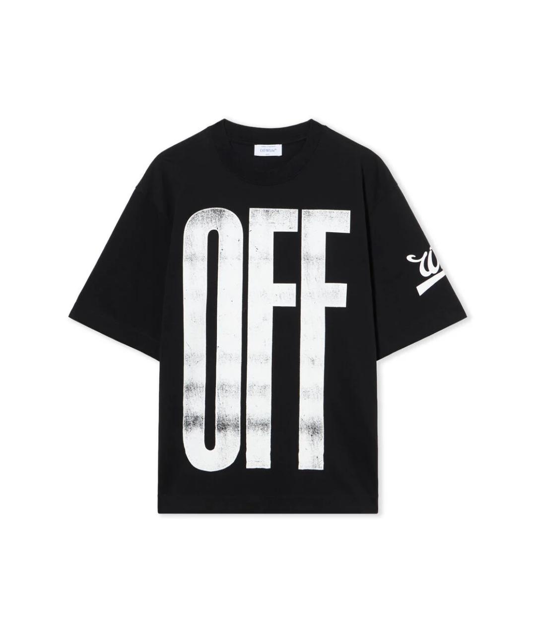 OFF-WHITE Черная хлопковая футболка, фото 1
