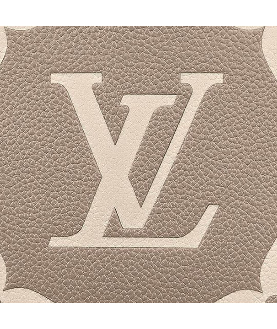 LOUIS VUITTON Хаки кожаная сумка с короткими ручками, фото 5