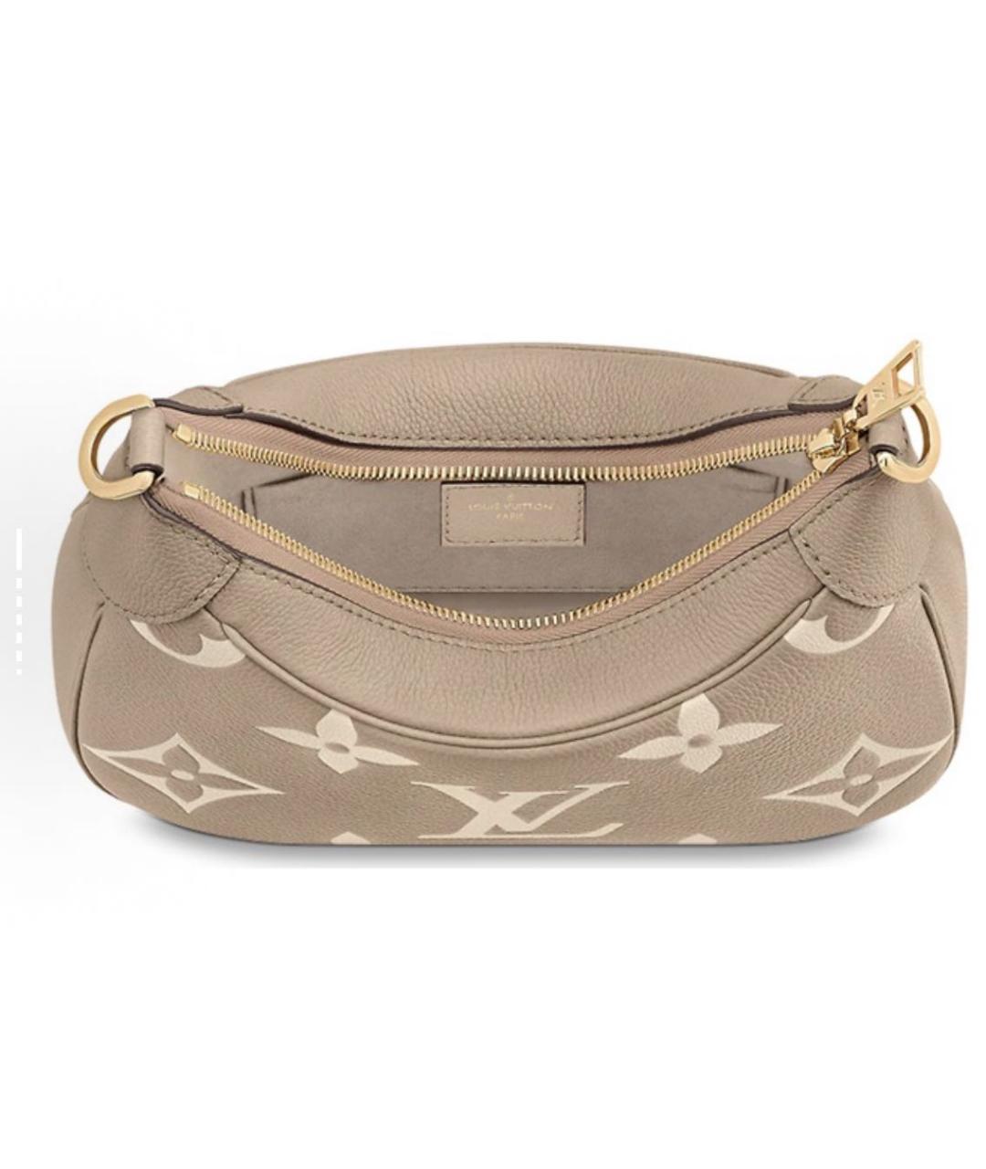 LOUIS VUITTON Хаки кожаная сумка с короткими ручками, фото 4