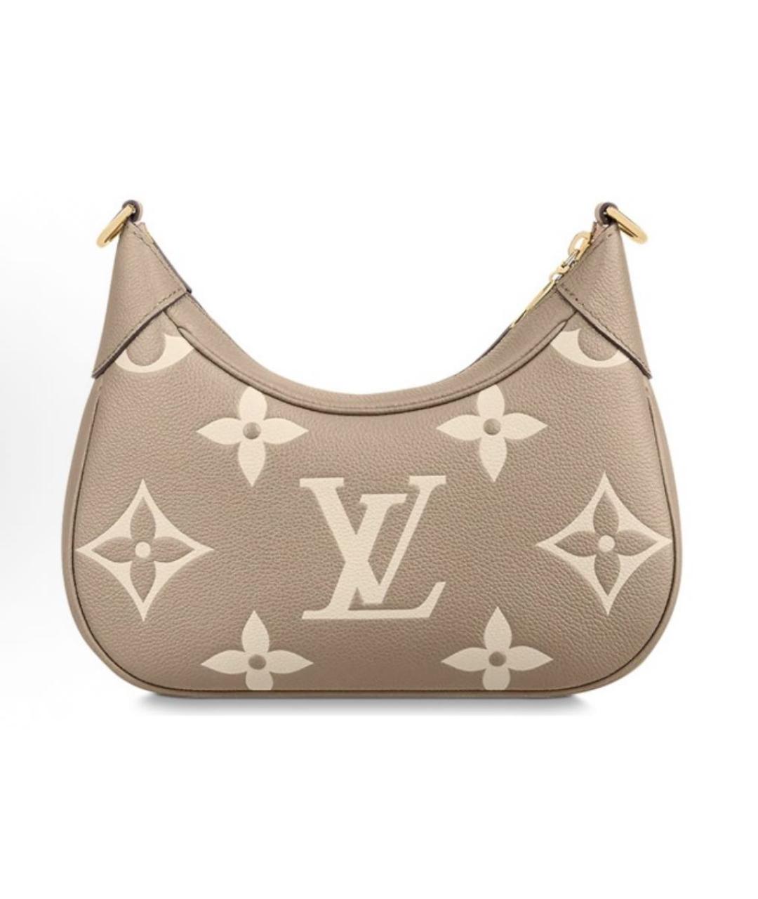 LOUIS VUITTON Хаки кожаная сумка с короткими ручками, фото 2