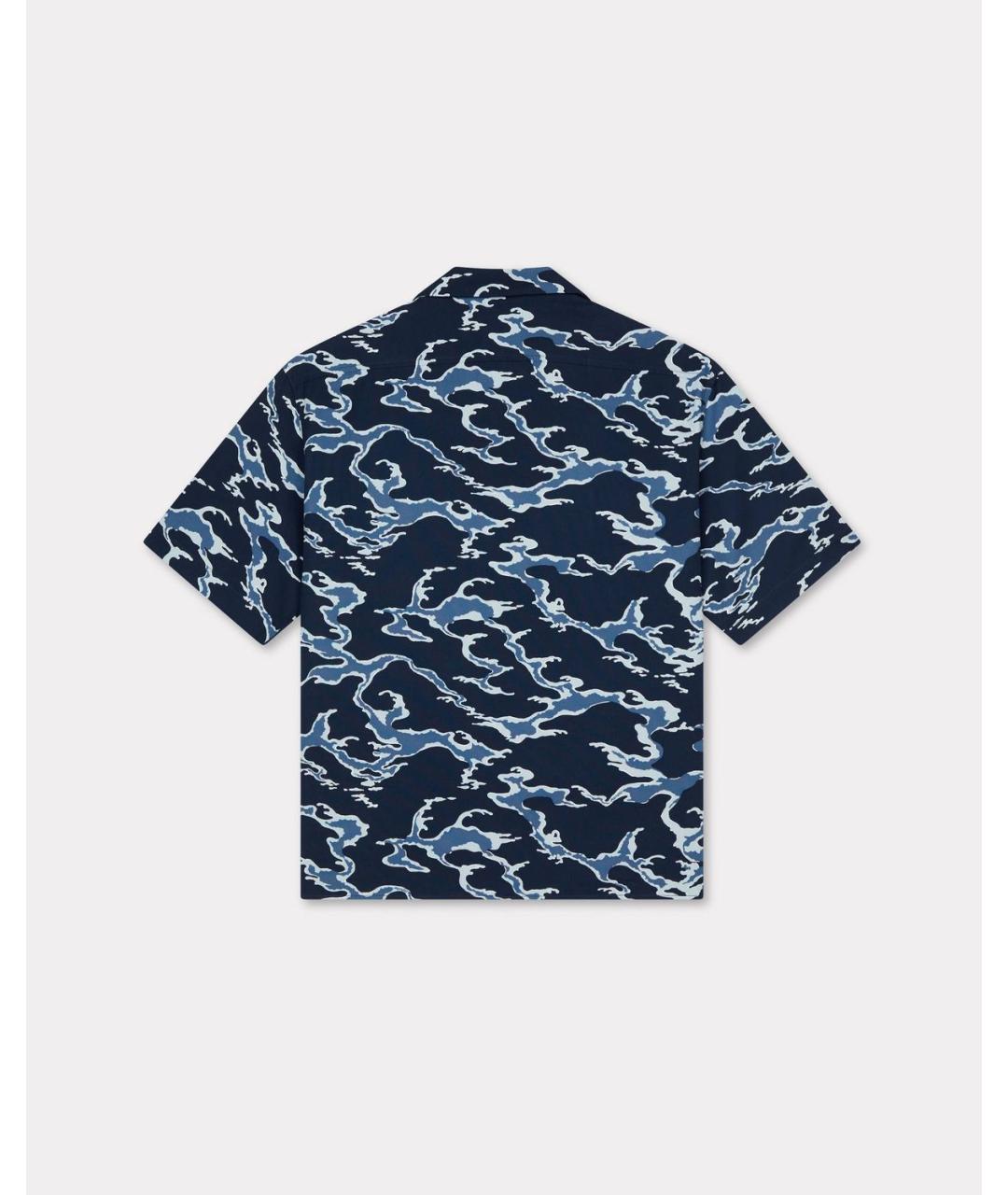 KENZO Синяя хлопковая кэжуал рубашка, фото 2