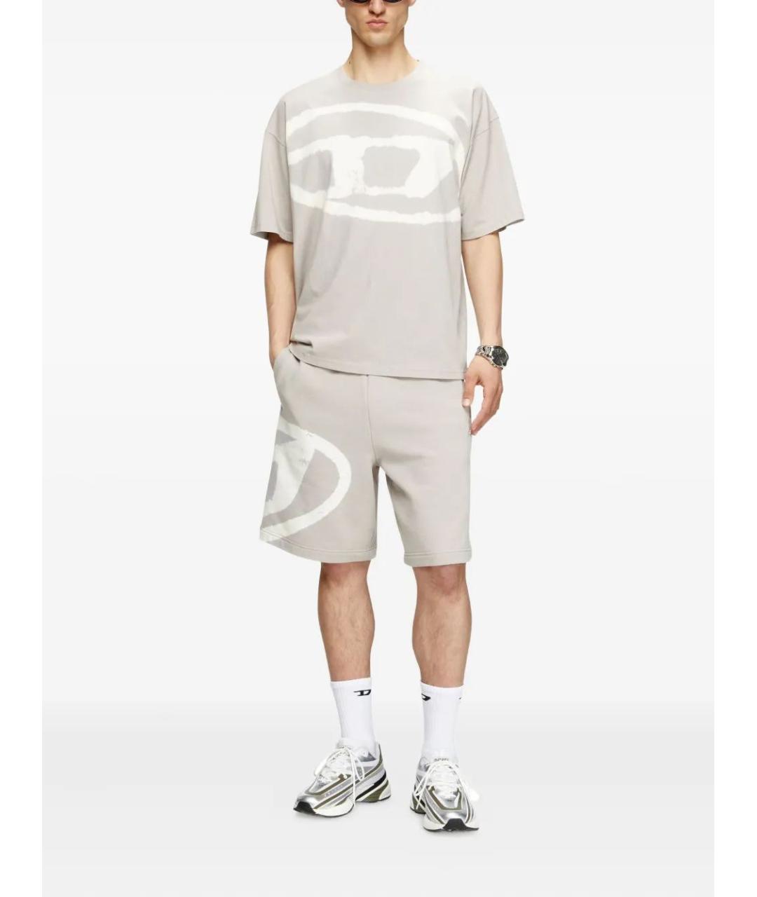 DIESEL Бежевая хлопковая футболка, фото 2