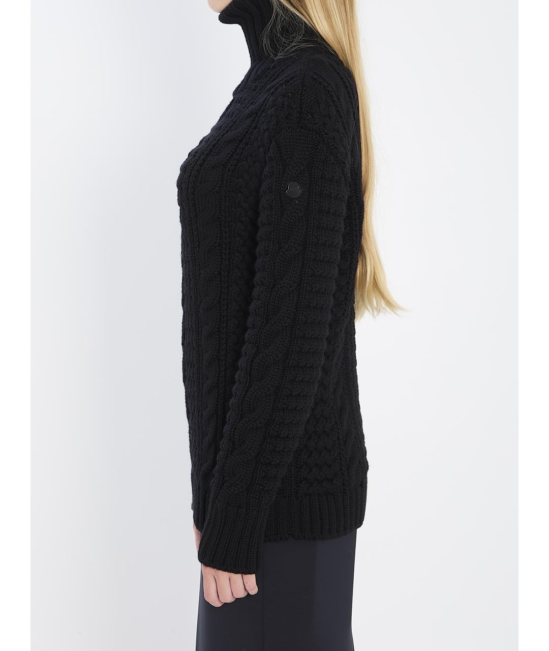 MONCLER Черный шерстяной джемпер / свитер, фото 3