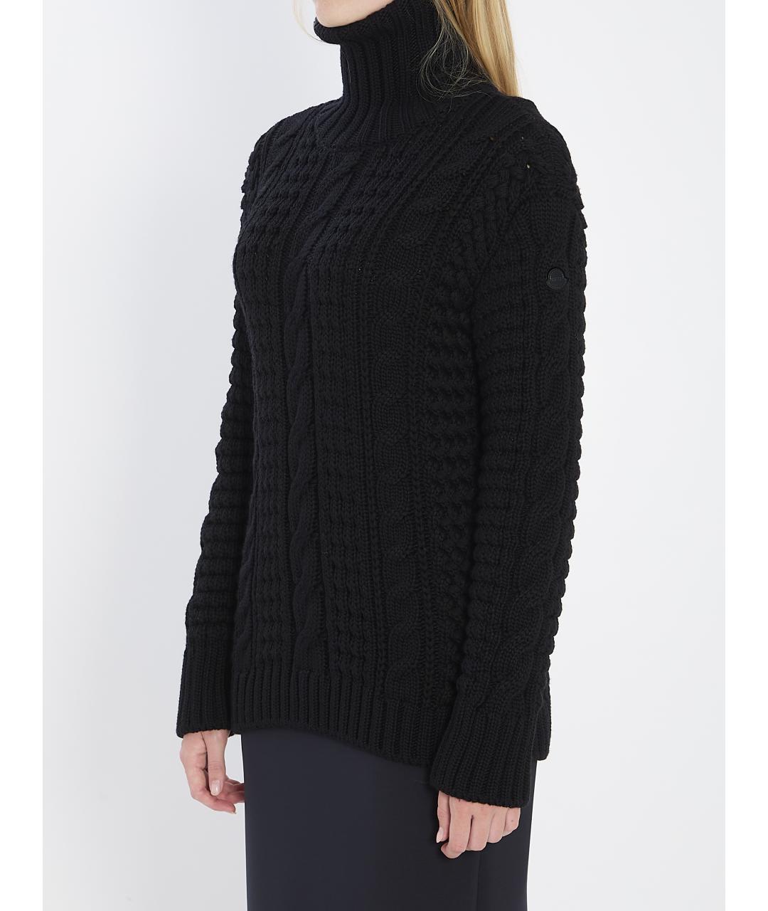 MONCLER Черный шерстяной джемпер / свитер, фото 2