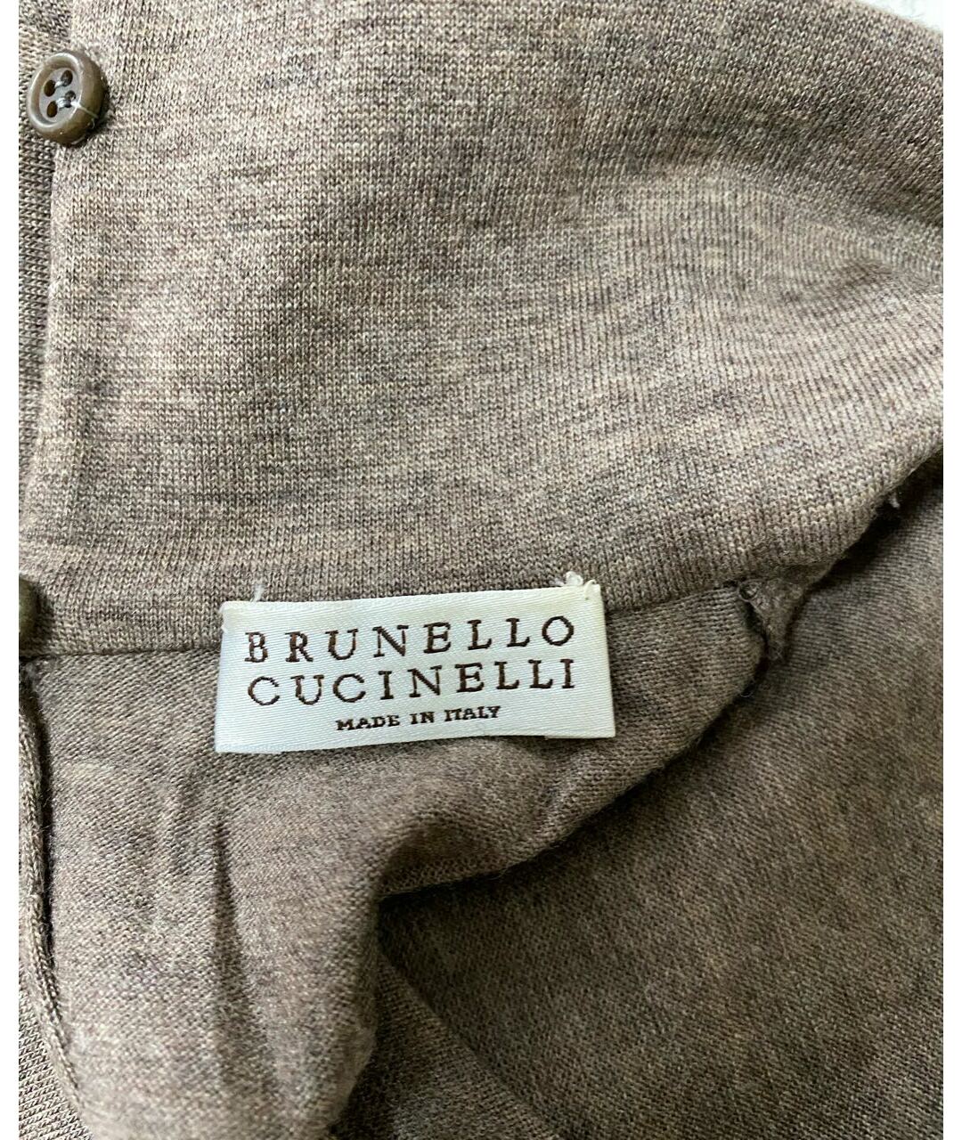 BRUNELLO CUCINELLI Коричневое шерстяное платье, фото 3