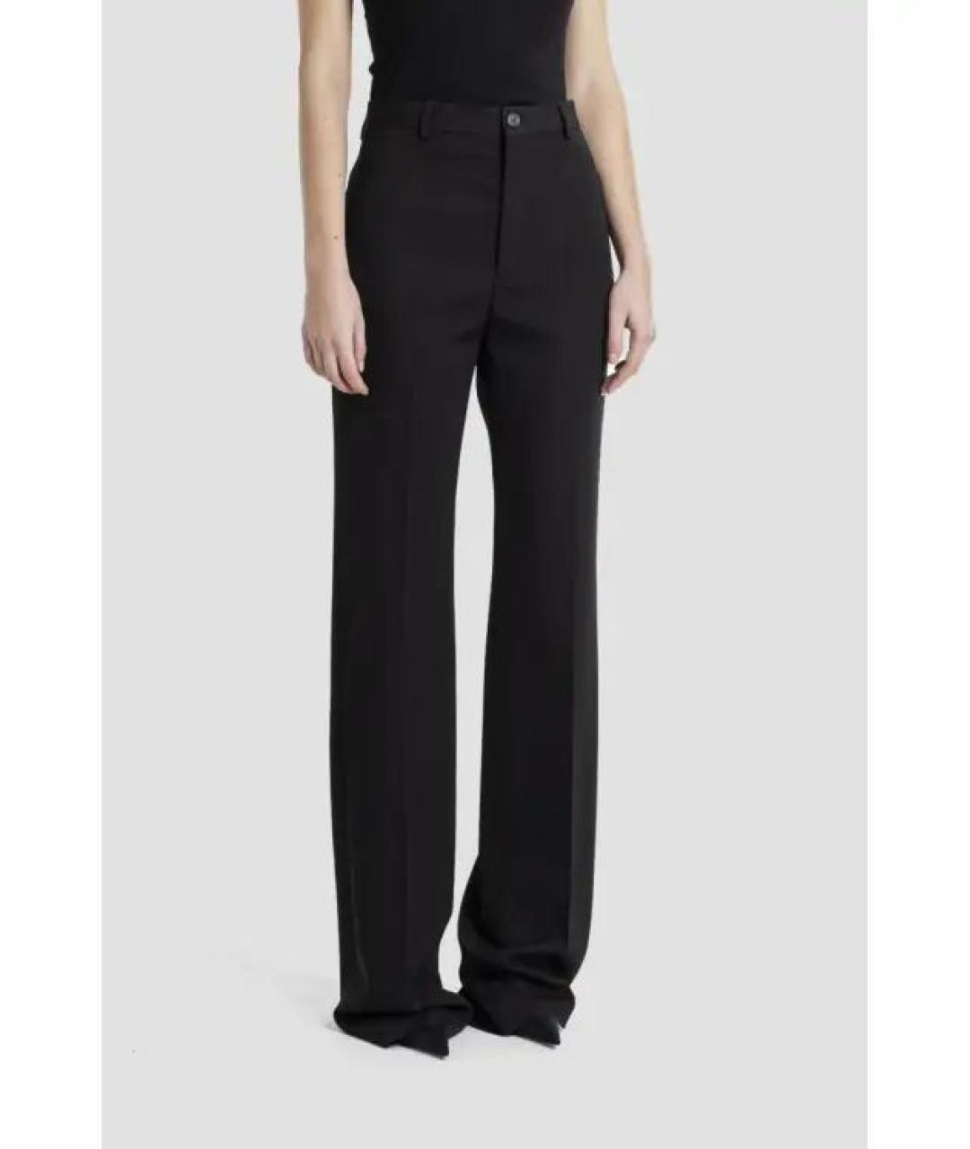 BALENCIAGA Черные шерстяные прямые брюки, фото 2