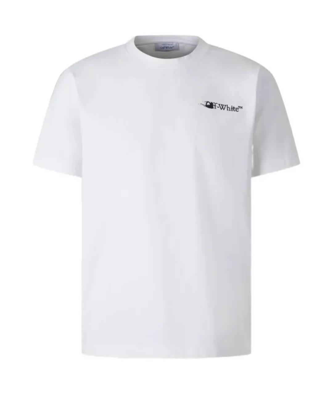 OFF-WHITE Белая хлопковая футболка, фото 1