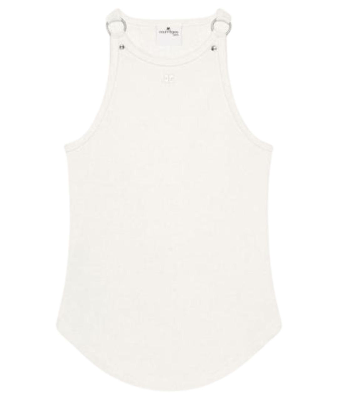 COURREGES Белая хлопковая майка, фото 1