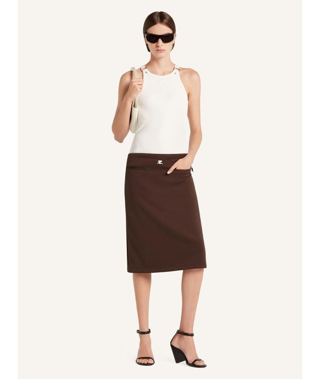 COURREGES Белая хлопковая майка, фото 2