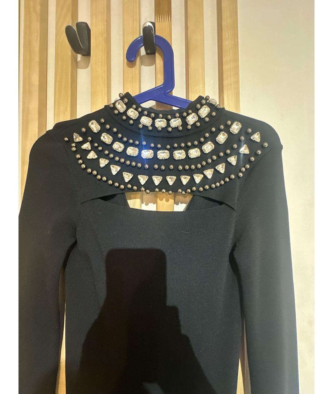 PINKO Черное вискозное коктейльное платье, фото 4